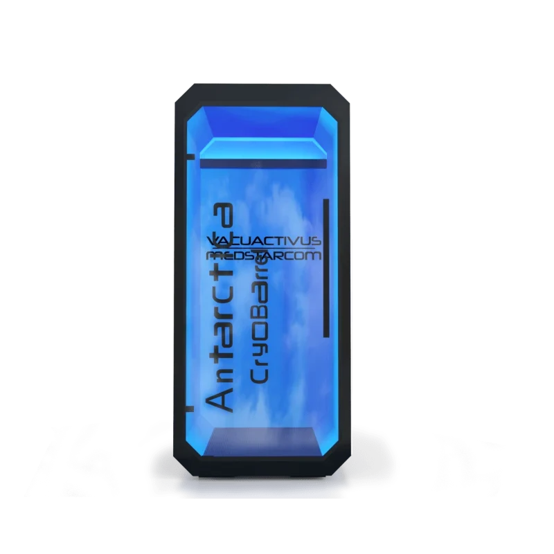 Vacuactivus Antarctica Barrel fully electric cryo chamber with touchscreen control for cold therapy sessions
