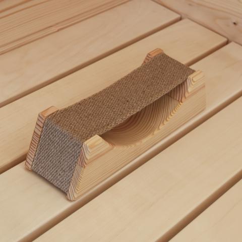 Prosaunas Ergo-Headrest Wood Sauna Headrest w/Cloth Neck Support