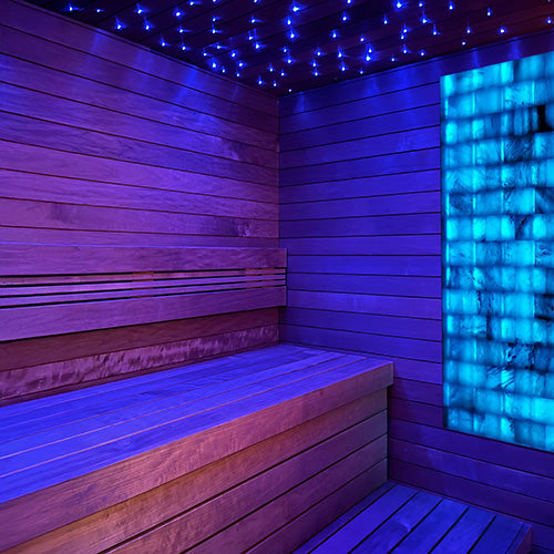 Blue Himalayan Salt Sauna Wall