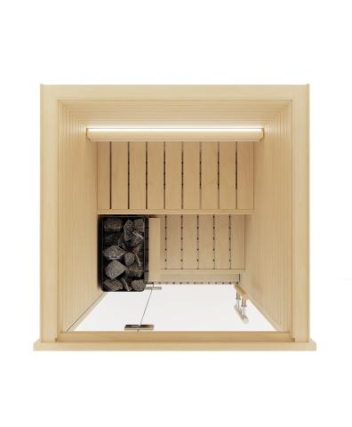 Auroom Cala Glass Mini DIY, Aspen, Indoor Sauna Kit, 1-Person