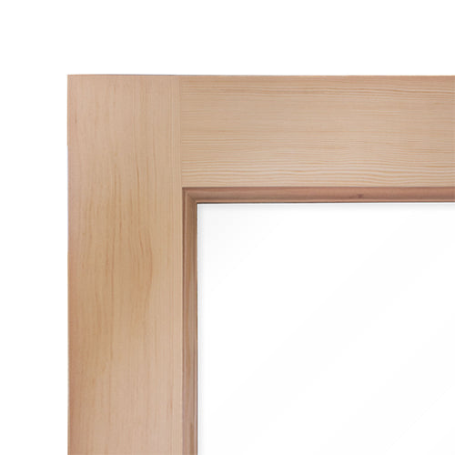 Close Up of 24" x 70" Wooden Sauna Door Frame