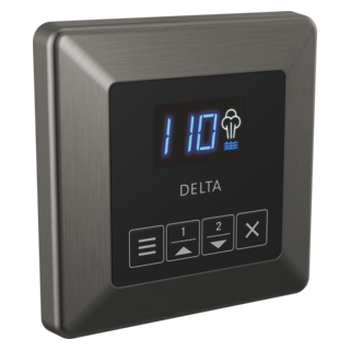 Delta Steamscape Square Control Lumicoat Black Stainless