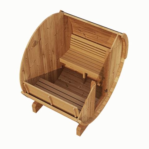 SaunaLife Model E6 Sauna Barrel ERGO-Series Backyard