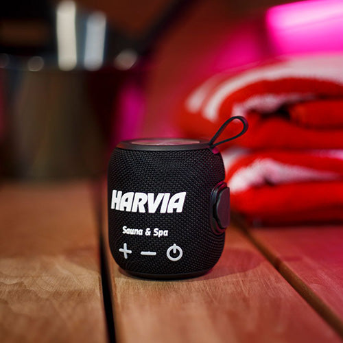 Harvia SAC80501 portable 5W wireless bluetooth sauna speaker black