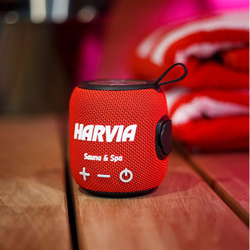 Harvia SAC80501 portable 5W wireless bluetooth sauna speaker red