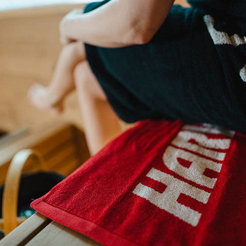 Harvia Red Sauna Bath Towel, 28x56