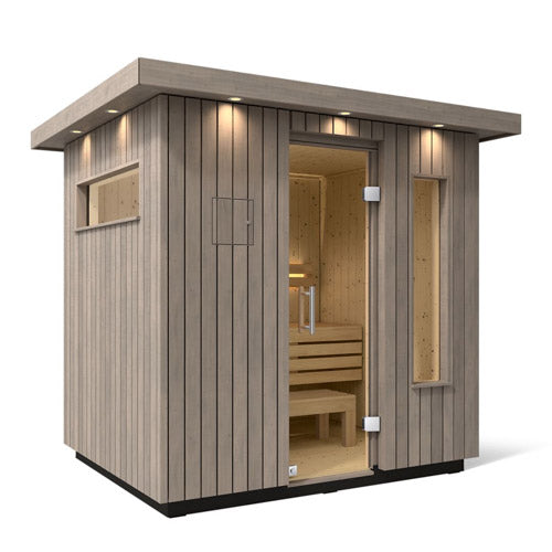 Kohler C2™ Outdoor Sauna Kit, Dark Finish Spruce