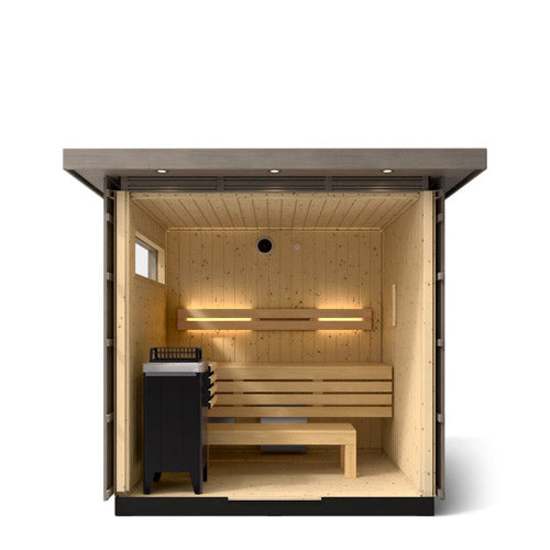Kohler C2™ Outdoor Sauna Kit, Dark Finish Spruce