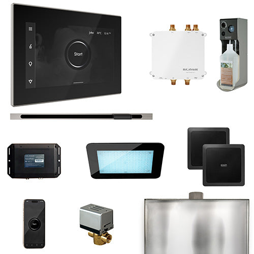 Mr.Steam Bliss Steam Shower Control Package with iSteamX Control and Linear Steamhead