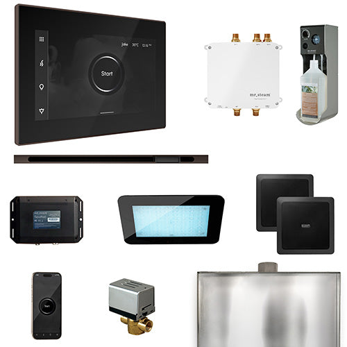 Mr.Steam Bliss Steam Shower Control Package with iSteamX Control and Linear Steamhead