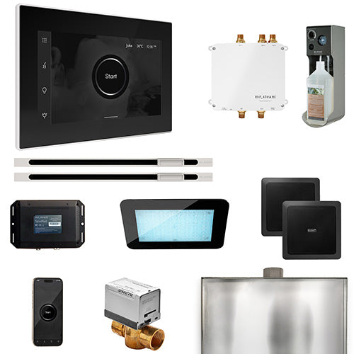 Mr.Steam Bliss Max Steam Shower Control Package with iSteamX Control and 2 Linear Steamheads