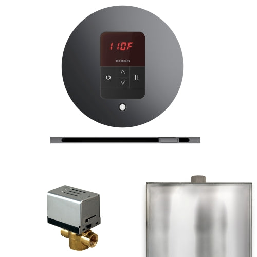 Mr.Steam Basic Butler Steam Shower Control Package with Round iTempo Control and Linear Steamhead