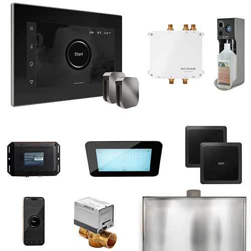 Mr.Steam Bliss Max Steam Shower Control Package with iSteamX Control and 2 Aroma Steamheads