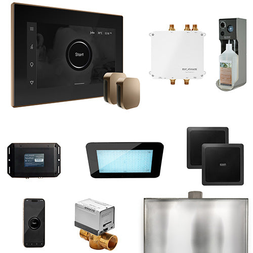 Mr.Steam Bliss Max Steam Shower Control Package with iSteamX Control and 2 Aroma Steamheads