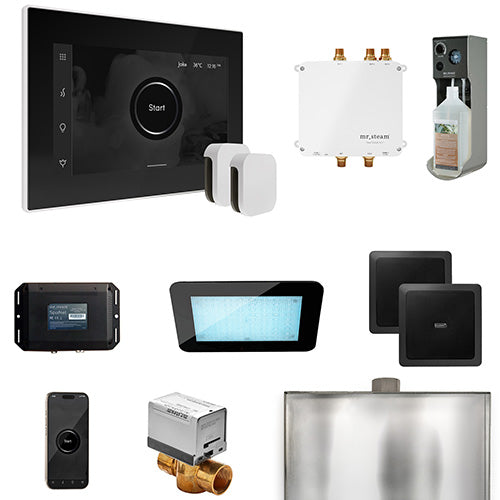 Mr.Steam Bliss Max Steam Shower Control Package with iSteamX Control and 2 Aroma Steamheads