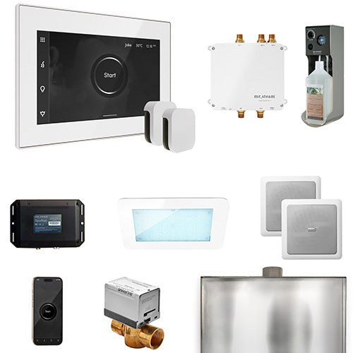 Mr.Steam Bliss Max Steam Shower Control Package with iSteamX Control and 2 Aroma Steamheads