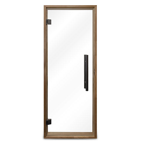 Prosaunas Clear Glass Sauna Door 24x73, Thermo-Aspen Frame