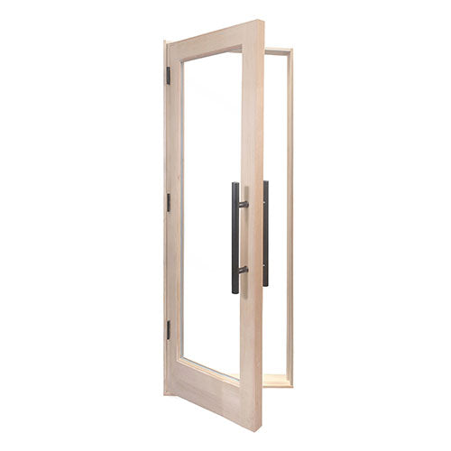 Prosaunas Prehung Solid Wood Sauna Door with Insulated Glass, 25.5” x 81.5”