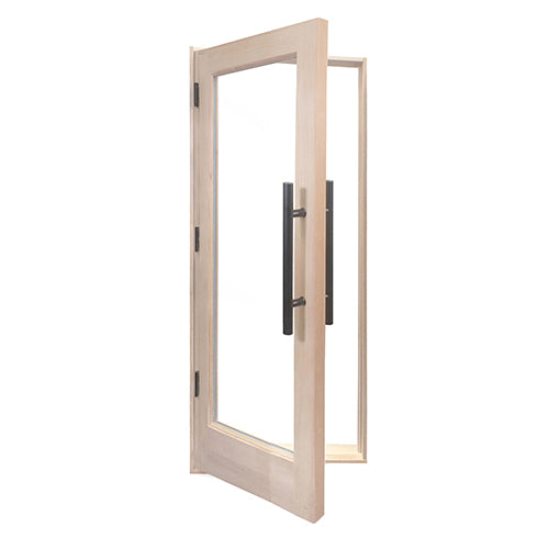 Partial view of 24" x 70" Sauna Door with Glass