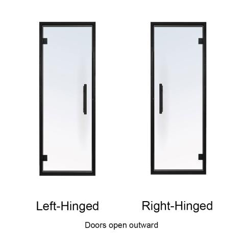 Prosaunas Prehung Clear Glass Sauna Door 24x73, Black Alder Frame