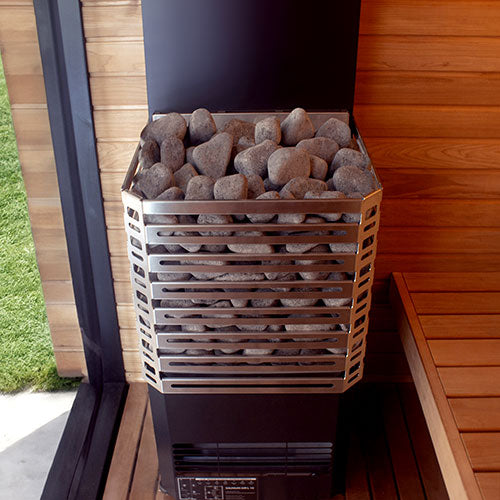 Saunum stainless sauna heater front view