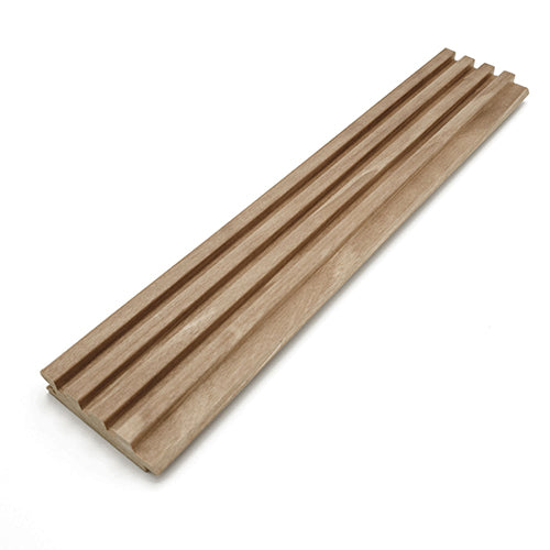 Side view of Thermo-Aspen Groove-S 1x3 wood slats