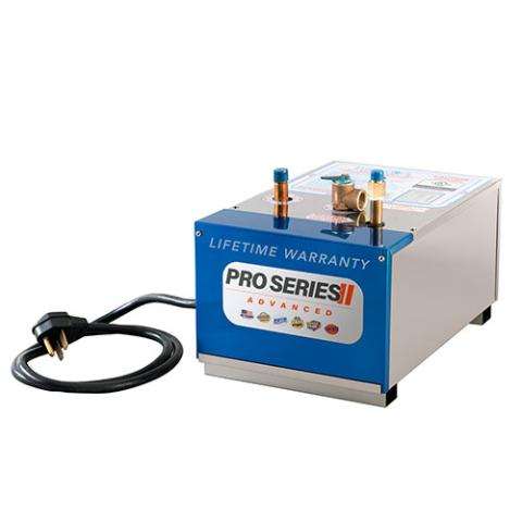 ThermaSol PROII-1200 stainless steel 24kW steam generator with FastStart and PowerFlush technology for home steam rooms up to 1200 cubic feet