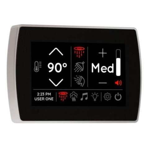 ThermaSol STC SignaTouch 5" Smart Touchscreen Steam Shower Control, Modern Recessed