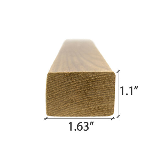 Thermo-Aspen 2x2 wood with measurements shown