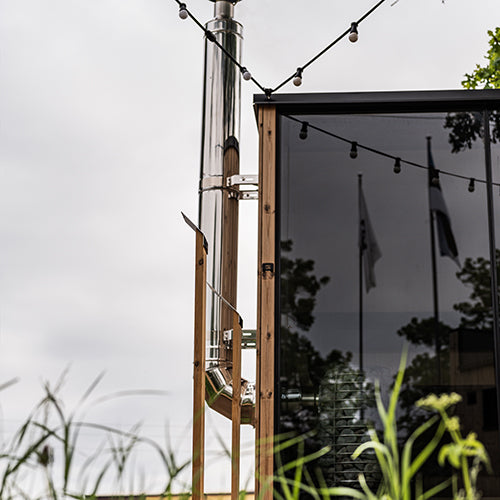 HUUM Sauna Wood Stove Chimney Set, Thru-Wall Backside Connection