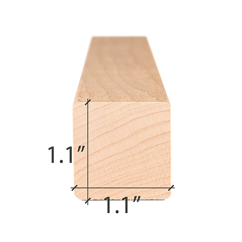 Alder 2x2 trim dimensions diagram