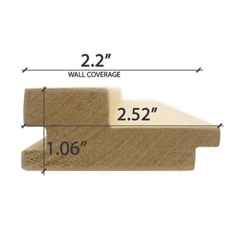 Prosaunas Alder Grace™ 2x3 Sauna Wood, T&G Large-Gap, Wall Material