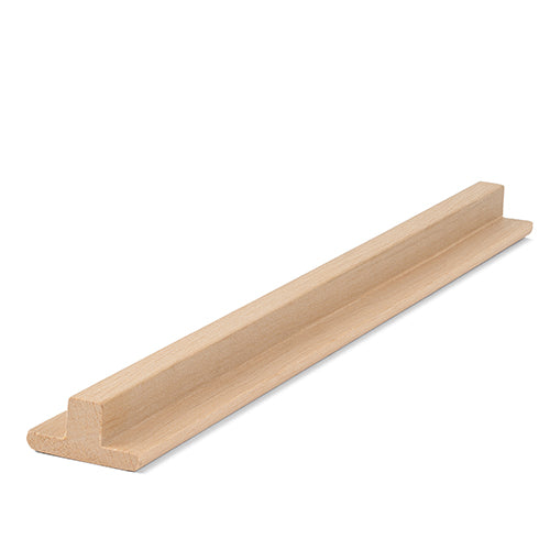 Alder wood T-moulding profile view