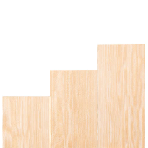 Angled hemlock 1x6 vertical grain bench board
