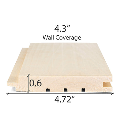 Aspen 1x5 STS4 nickel gap sauna wall panel board
