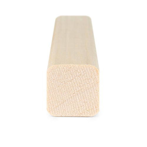 Aspen 2x2 S4SEE eased edge trim end view