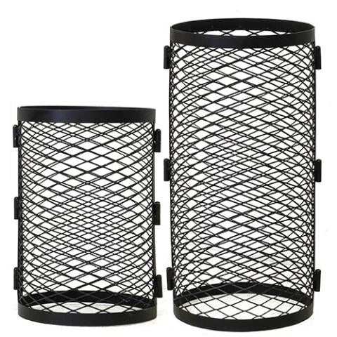 Cozy Heat Chimney Cover Grid H500 black stainless steel chimney protector with sleek grid design