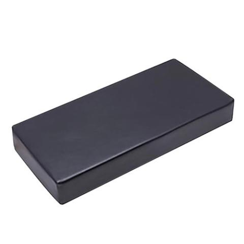 Black Finnmark FD-1 sauna cushion with non-toxic marine grade vinyl and 2.5-inch foam insert for sauna comfort