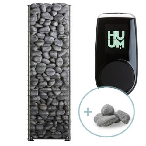 HUUM CLIFF 10.5kW sauna heater with UKU control and sauna stones package