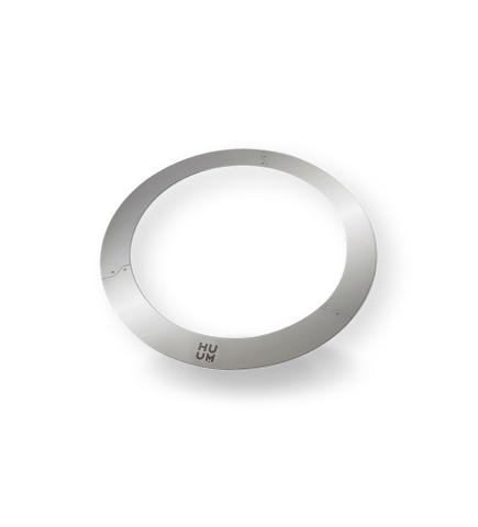HUUM stainless steel embedding flange for HIVE sauna heater with smooth wood edge cover