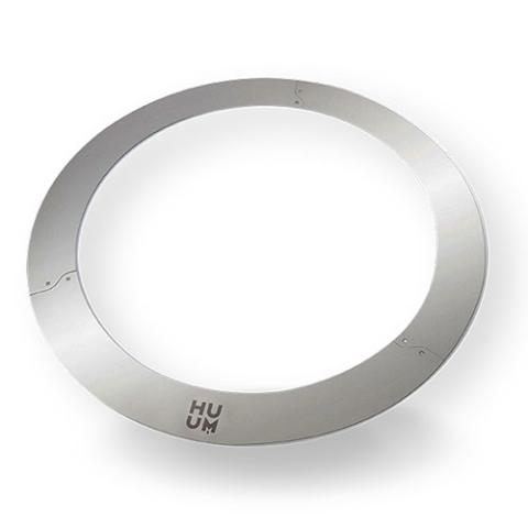 HUUM embedding flange for HIVE mini sauna heaters made of stainless steel covering wooden edges