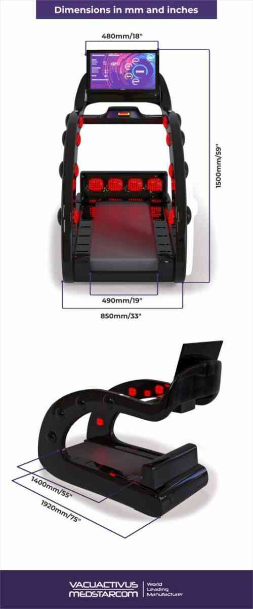 Vacuactivus InfraRunick infrared treadmill with advanced heating technology for enhanced fitness and muscle recovery