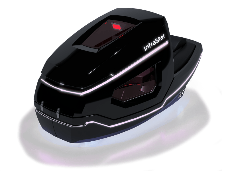 Vacuactivus InfraStar infrared vacuum fitness bike with touchscreen and vacuum resistance technology
