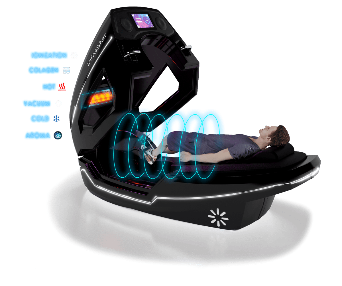 Vacuactivus InfraStar infrared vacuum fitness bike with touchscreen and vacuum resistance technology