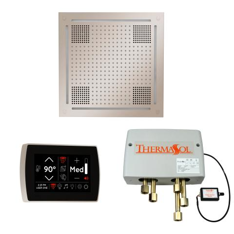 ThermaSol HydroVive rain shower system with SignaTouch digital control and steam generator package