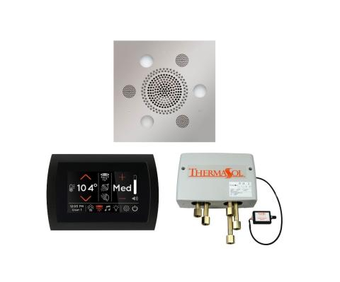 ThermaSol Wellness smart shower system with SignaTouch touchscreen, Serenity light and sound rainhead, and digital valve controls