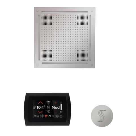 ThermaSol Hydrovive Wellness Steam package with SignaTouch square touchscreen and HydroVive 18 rainhead