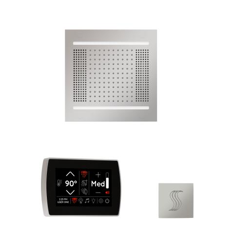 ThermaSol Hydrovive Wellness Steam SignaTouch 5-inch touchscreen control with HydroVive 14 rainhead and SteamVection steamhead package