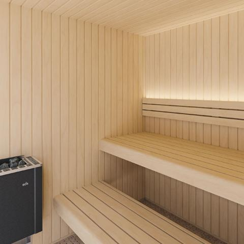 Auroom Emma Glass DIY, Indoor Sauna Kit, Up to 6-Persons