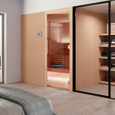 Auroom Libera Wood DIY, Indoor Sauna Kit, Up to 6-Persons